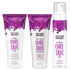 Not Your Mother's Curl Talk frizz gel bottle showing flexible hold for defined curls