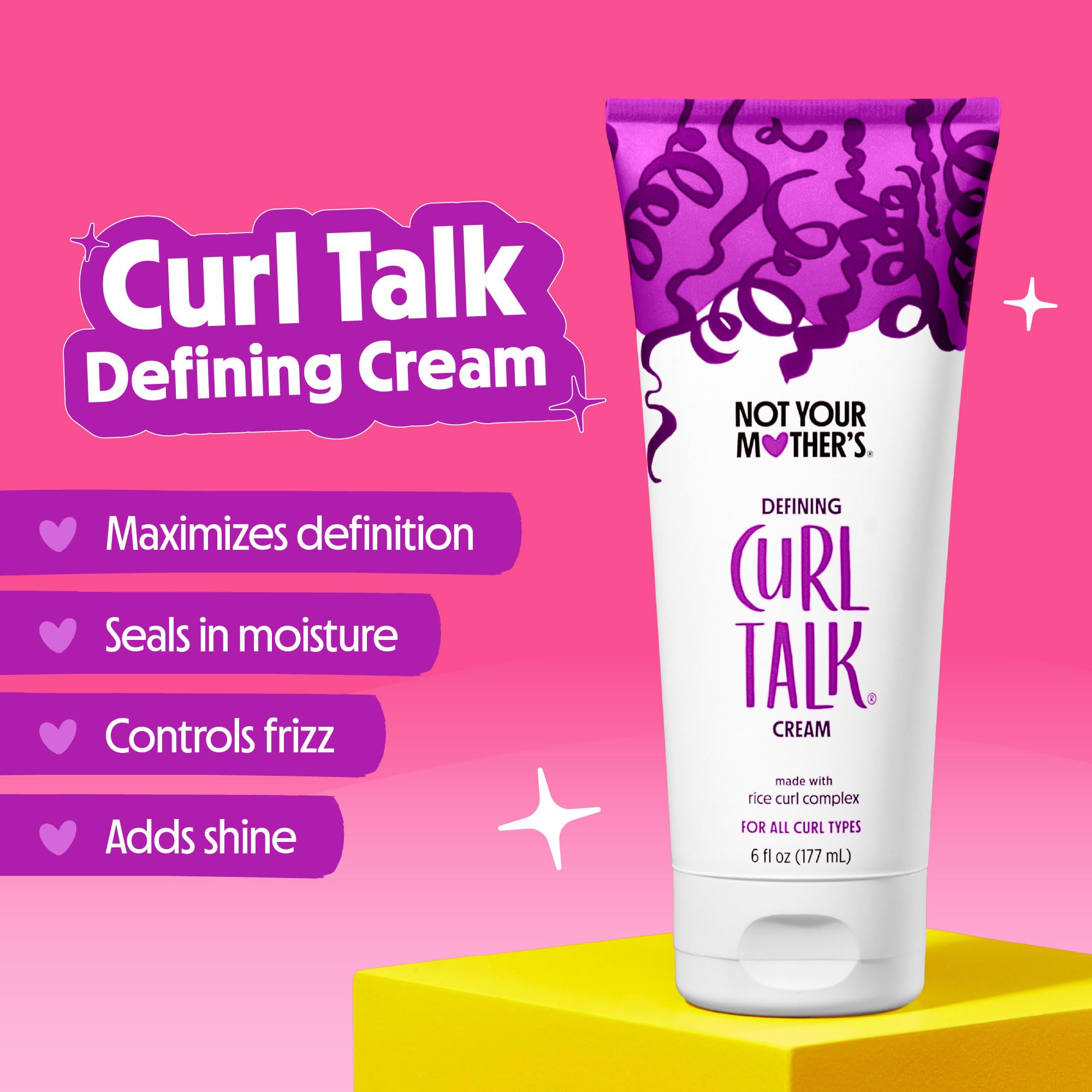 Not Your Mother's Curl Talk sulfate-free badge communicates clean, gentle formula