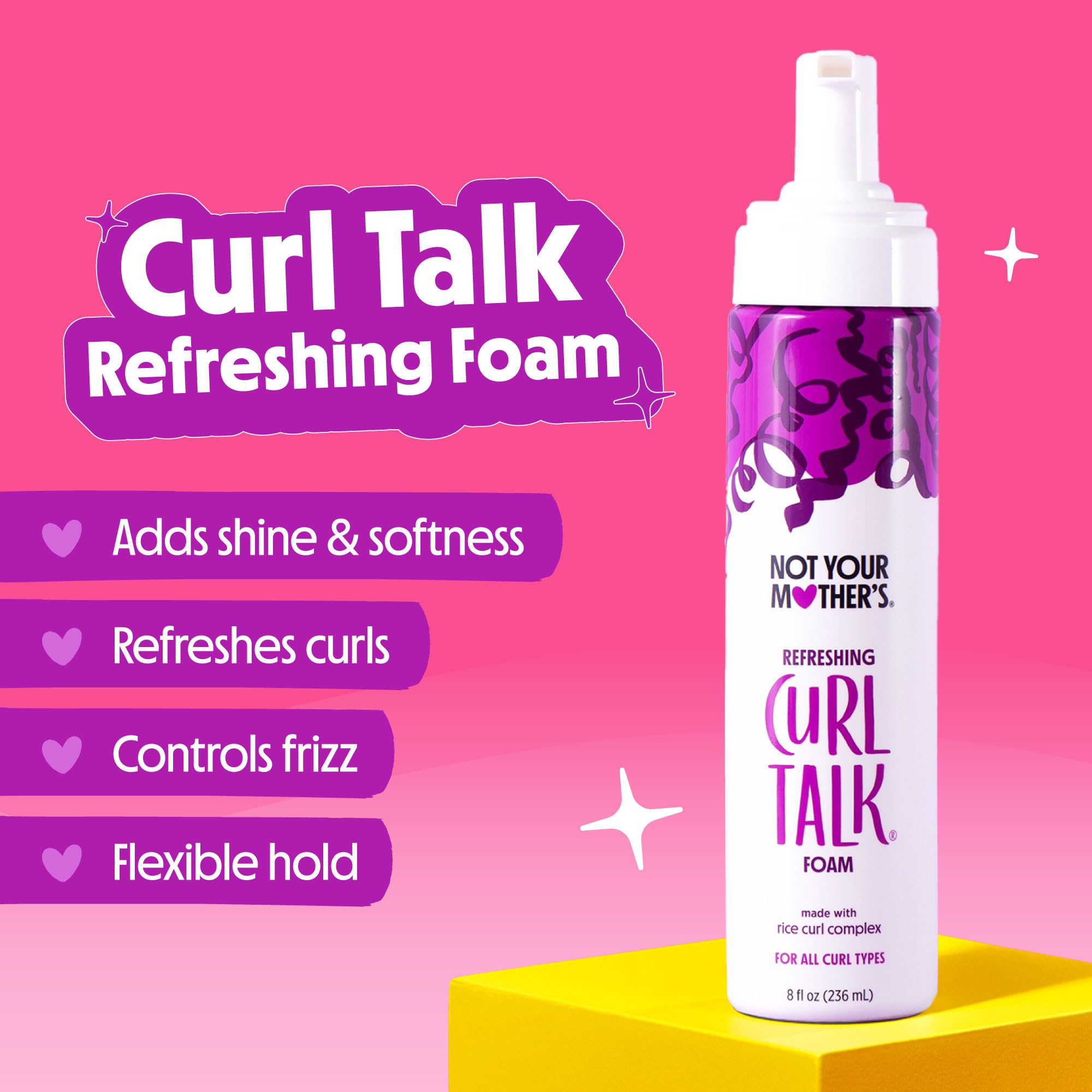 Not Your Mother's Curl Talk defining cream smoothing strands for defined, moisturized curls