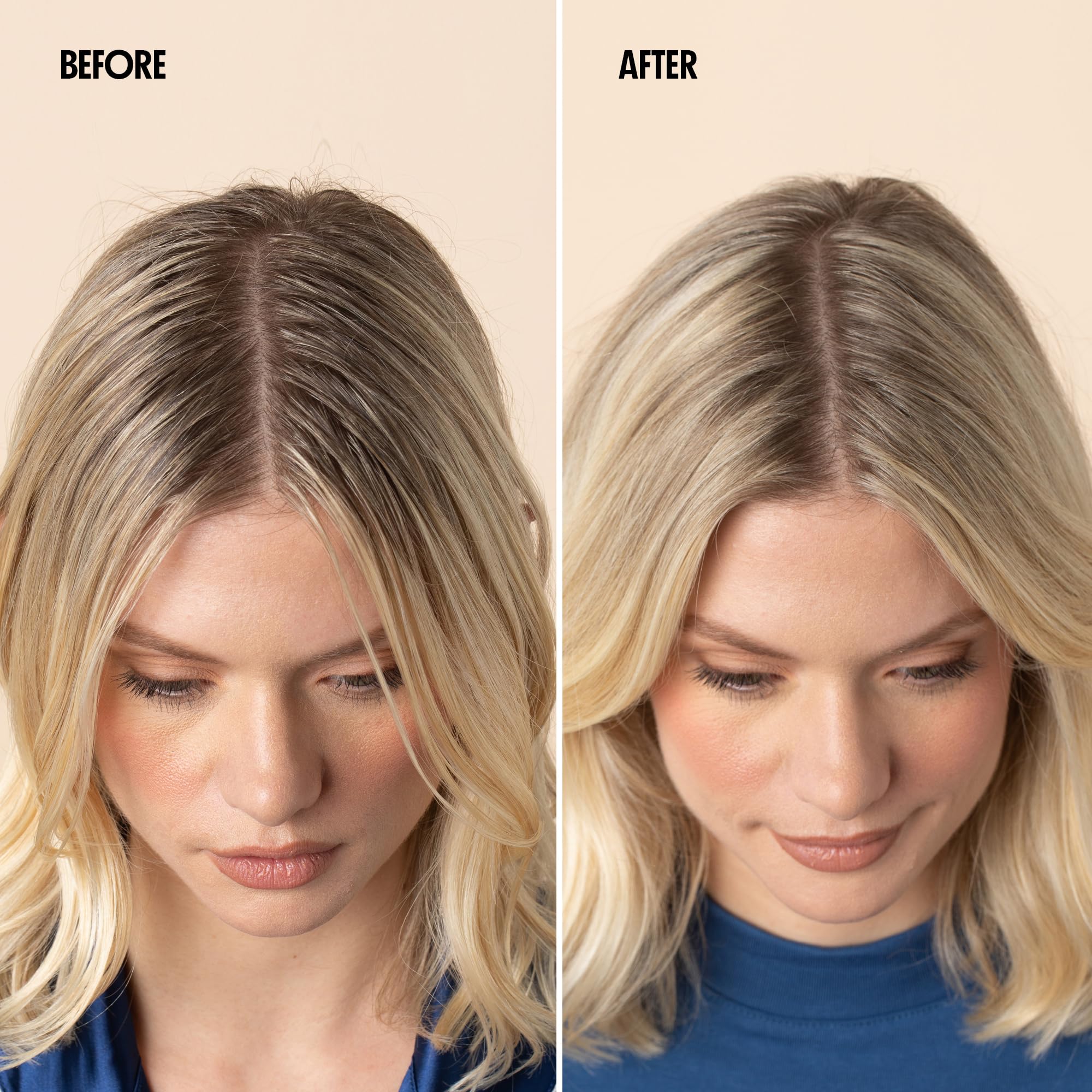 Not Your Mother's dry shampoo application shot shows quick, waterless refresh