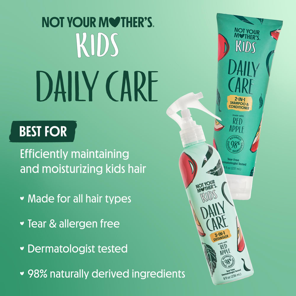 Not Your Mother's Kids Daily Care 2-in-1 shampoo lather close-up highlighting detangling.