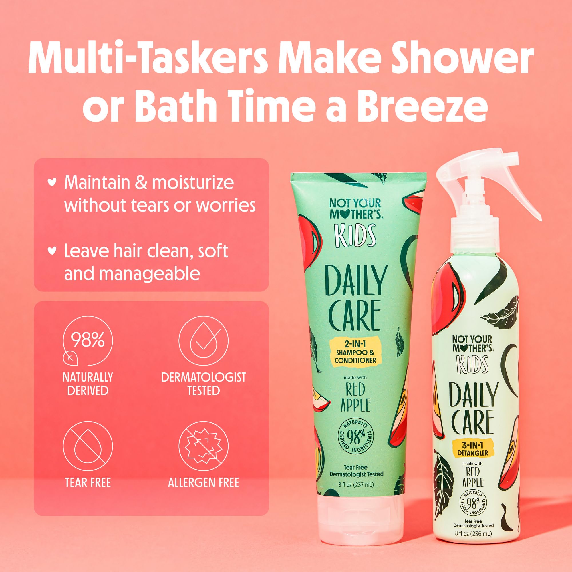 Not Your Mother's Kids Daily Care tear-free formula close-up supports kid-friendly bathing.