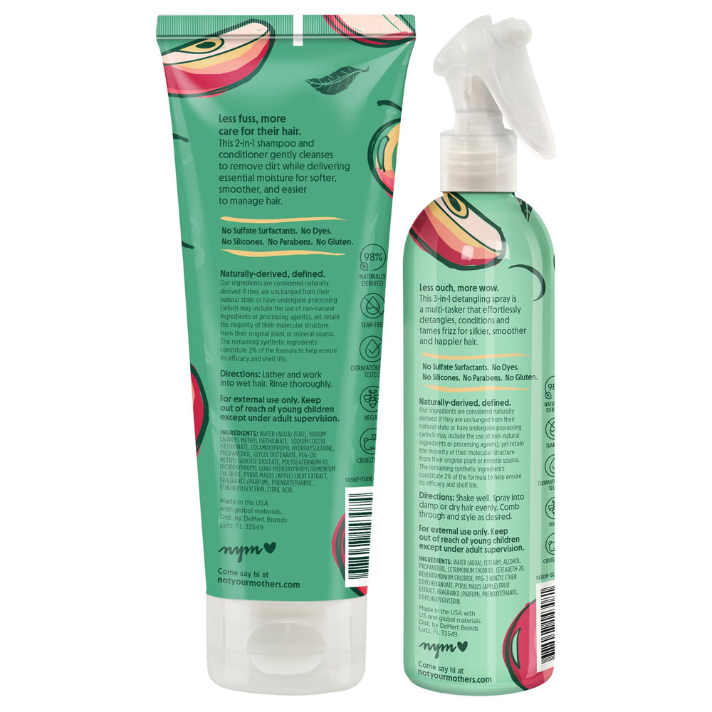 Not Your Mother's Kids Daily Care zesty apple fragrance bottle signals refreshing scent.