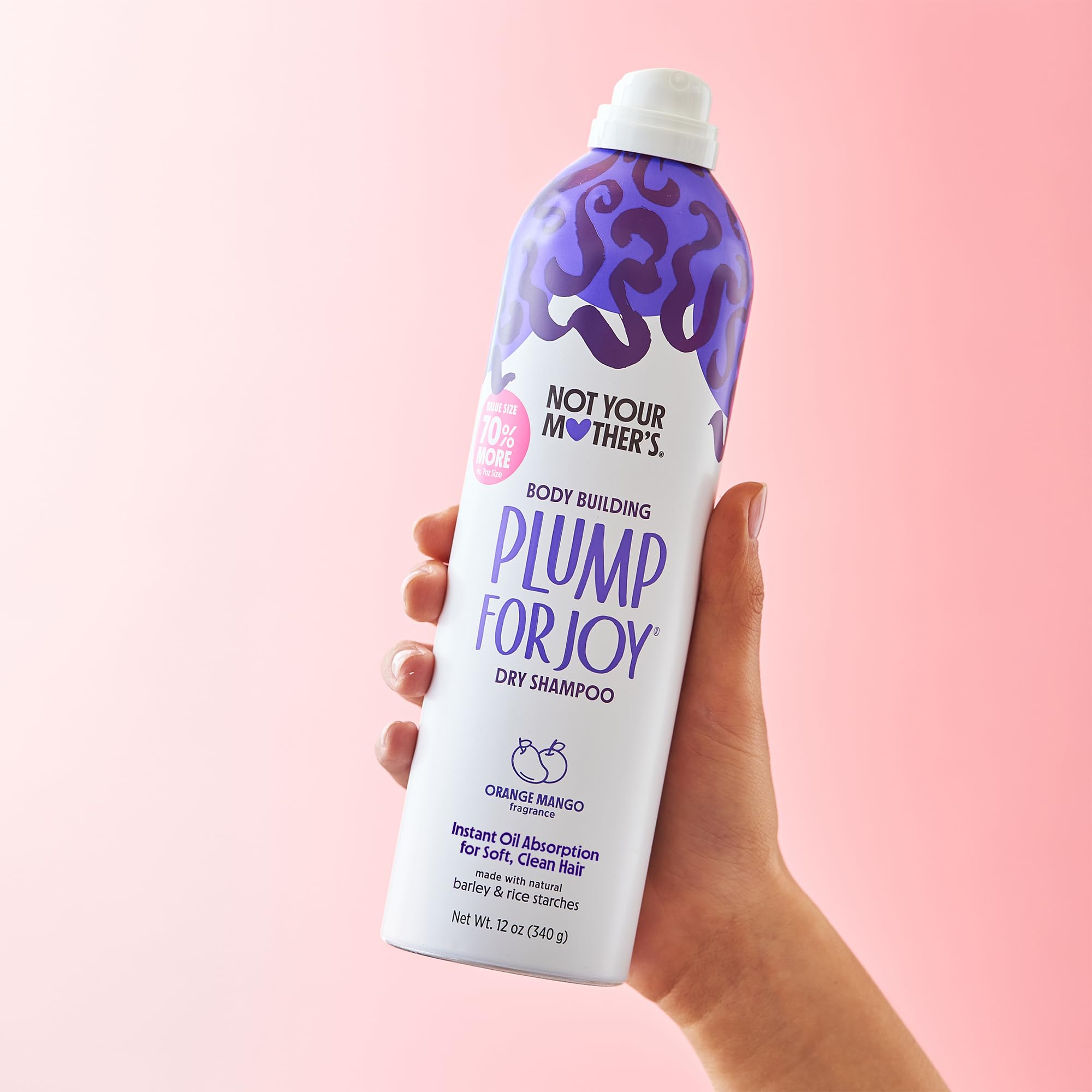 Not Your Mother's Plump for Joy no-rinse spray in-use for lift.