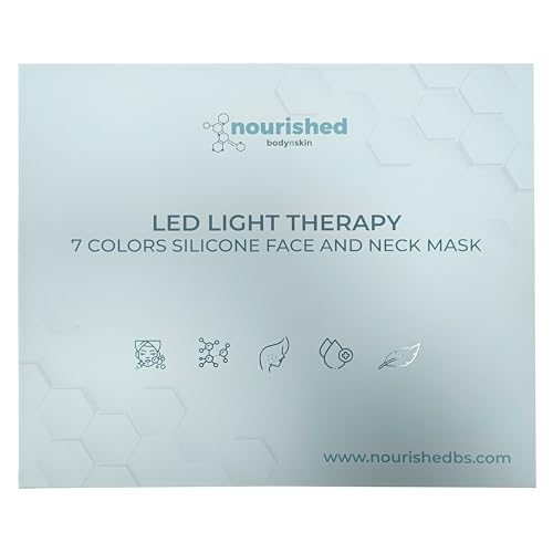 Nourished Bodynskin LED mask in a setting ideal for at-home skincare.