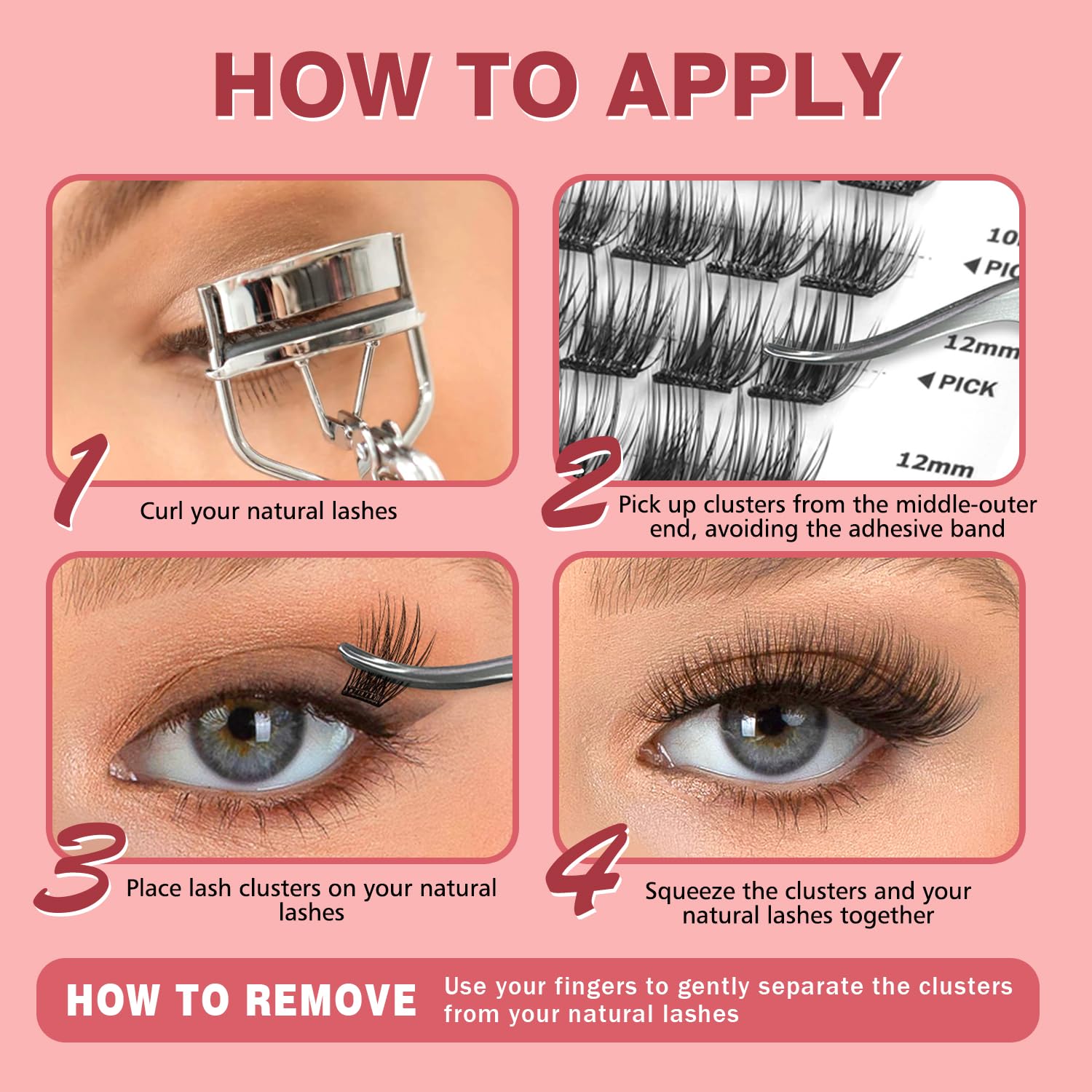 NovaBeryl length range 8-16mm allows natural to dramatic looks