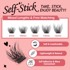 NovaBeryl pre-glued lash clusters enable fast, precise application for busy mornings