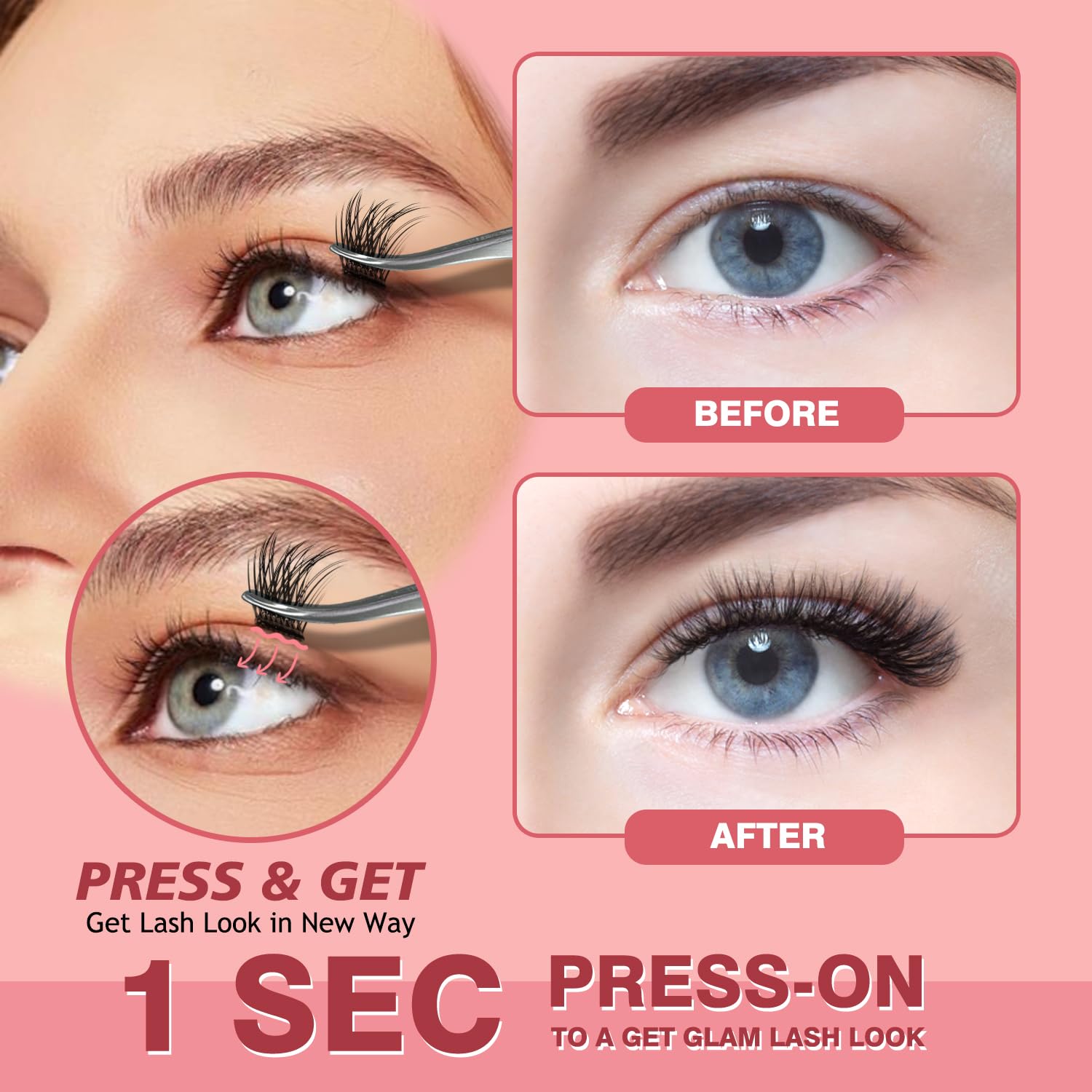 NovaBeryl soft fluffy lash fibers feel lightweight for all-day wear
