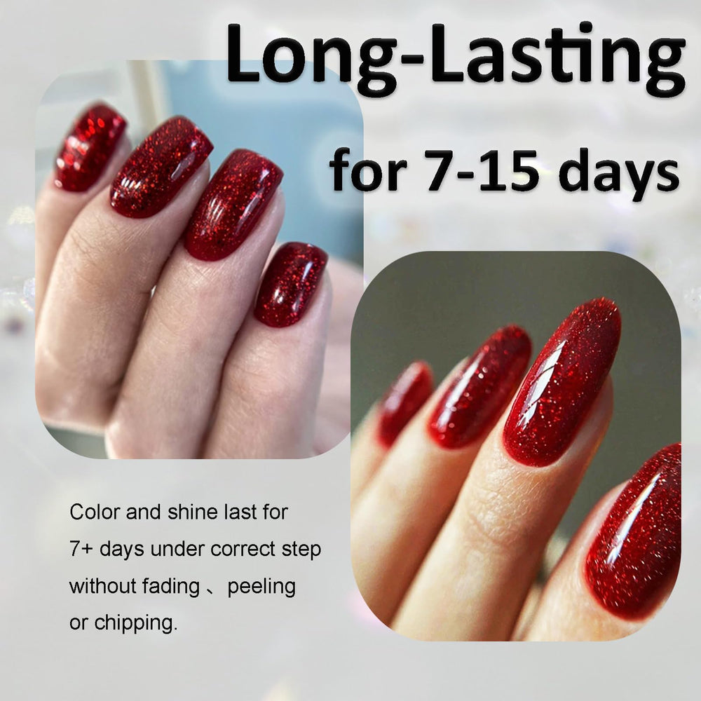 NovaCharm fast-drying polish swatch demonstrates quick-dry shimmer without lamp.