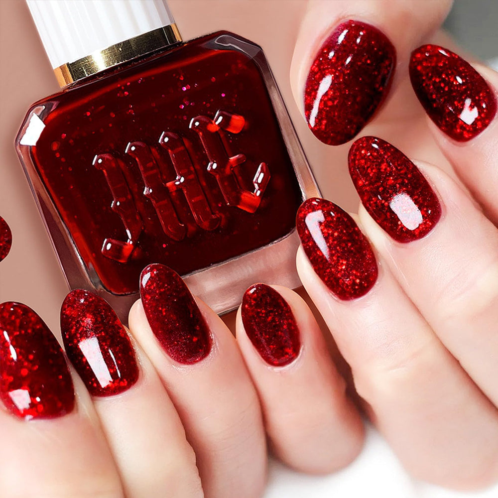 NovaCharm glitter particles up close show chunky and fine glitter for drama.