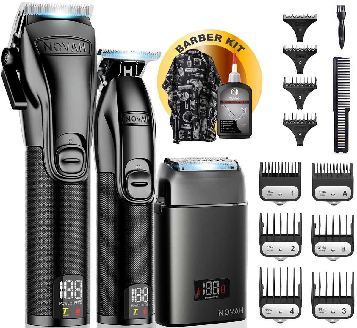 Novah Grooming clippers blade close-up for precise cuts.