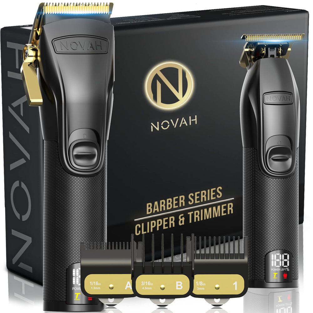 Novah Grooming clippers gold cordless body for precise, on-the-go barbering.