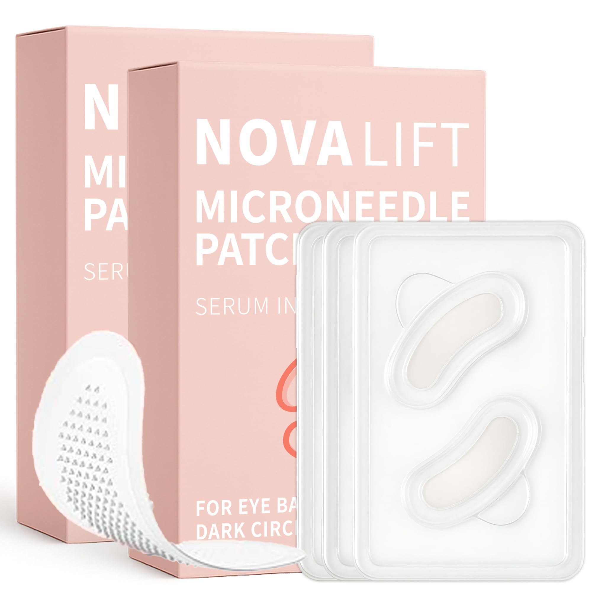 NOVALIFT Micro Eye Patches packaging box for quick hydration and anti-wrinkle care