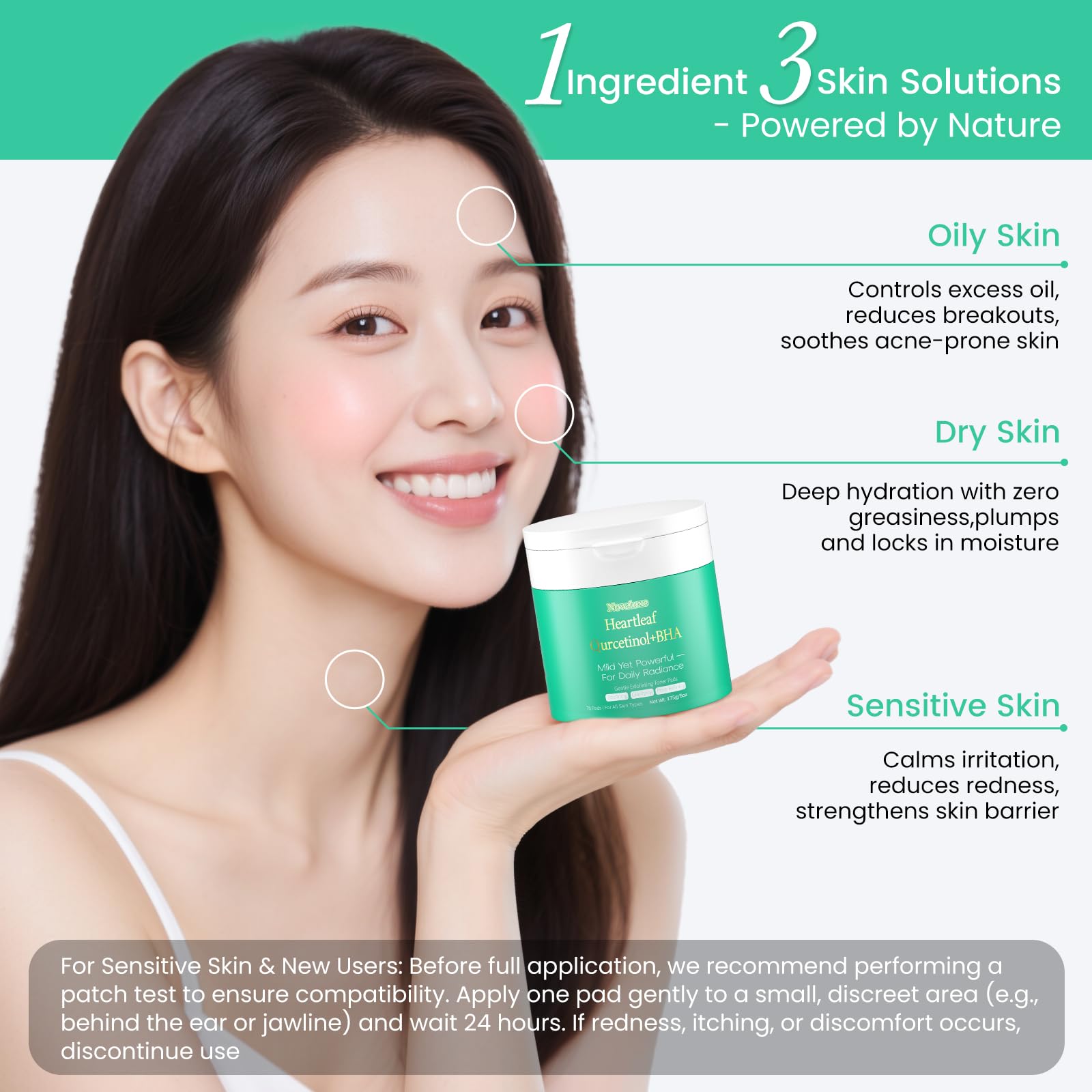 Eight-layer hyaluronic acid nourishes and hydrates across skin depth with Novaluxe pads