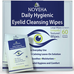 NOVEHA daily eyelid wipes pack for convenient eye hygiene on the go.