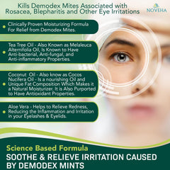 NOVEHA Demodex Eyelid Wipes individually wrapped sachet for on-the-go refresh