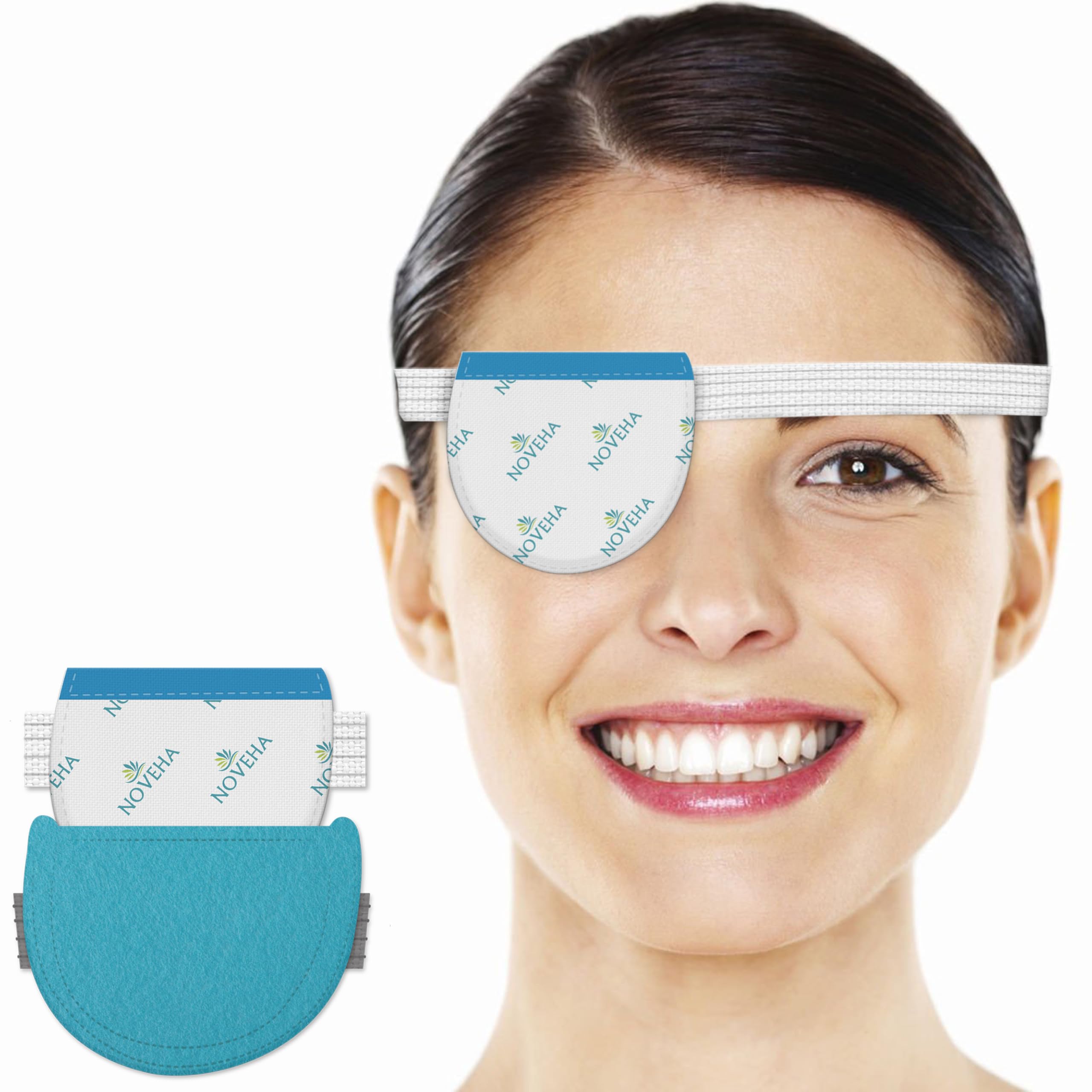 NOVEHA Express Warm Compress Eye Mask closeup for soothing moist heat therapy
