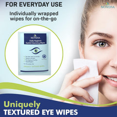 NOVEHA eyelash wipe for makeup removal and lash care