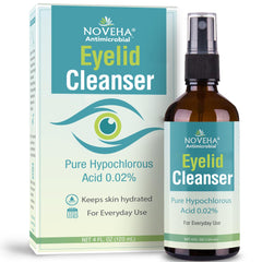 NOVEHA Eyelid Cleanser bottle-front view for gentle daily eyelid cleansing