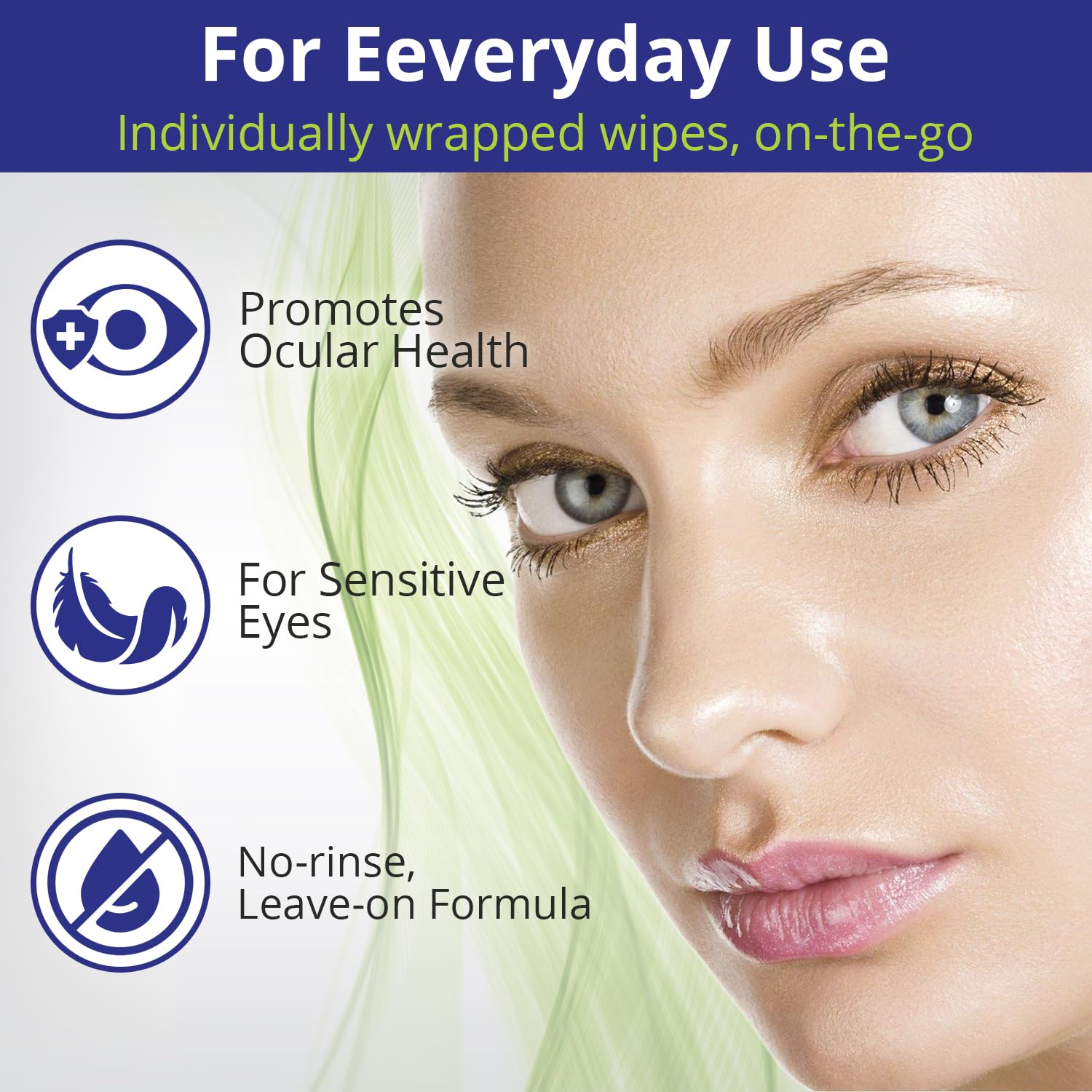 NOVEHA Eyelid Wipes in a travel-friendly on-the-go packaging.