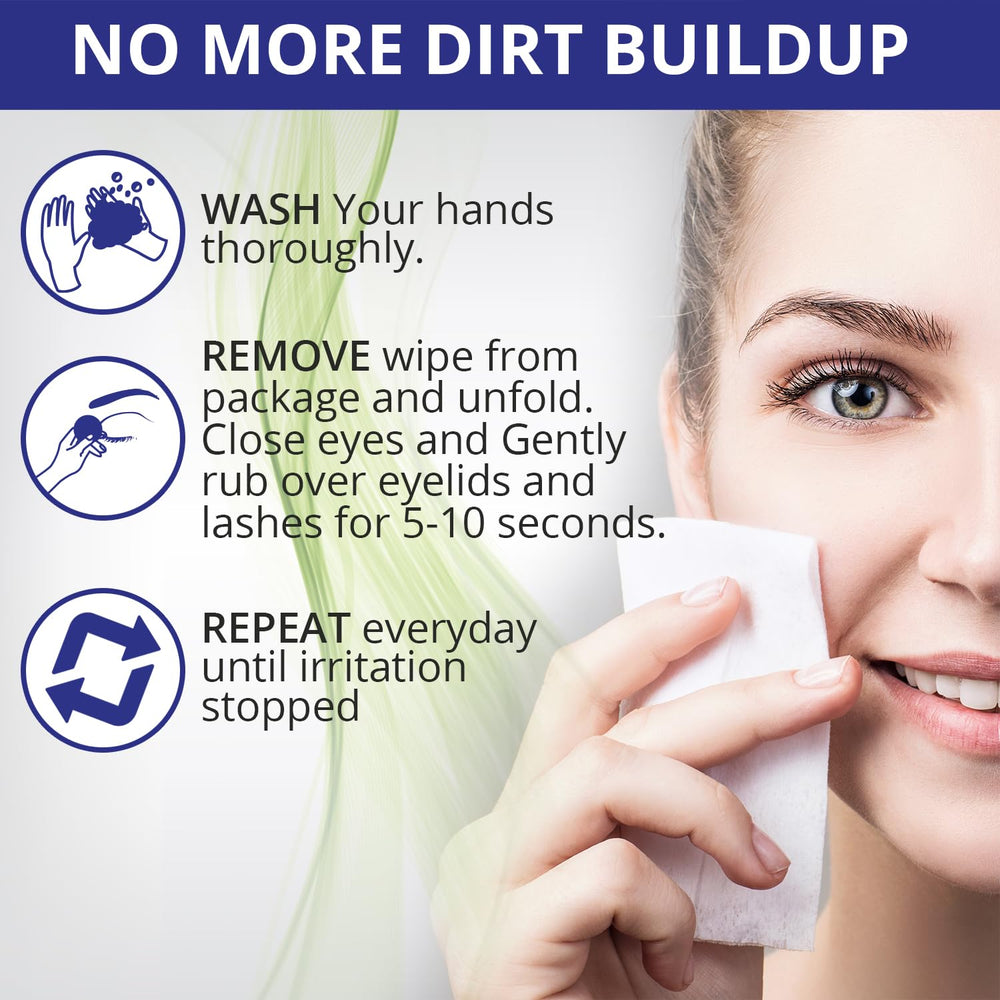 NOVEHA Eyelid Wipes are safe for sensitive eyes and contact lens wearers.
