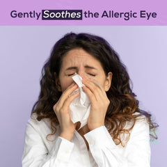 NOVEHA cleanser application showing foaming lather for gentle eyelid care