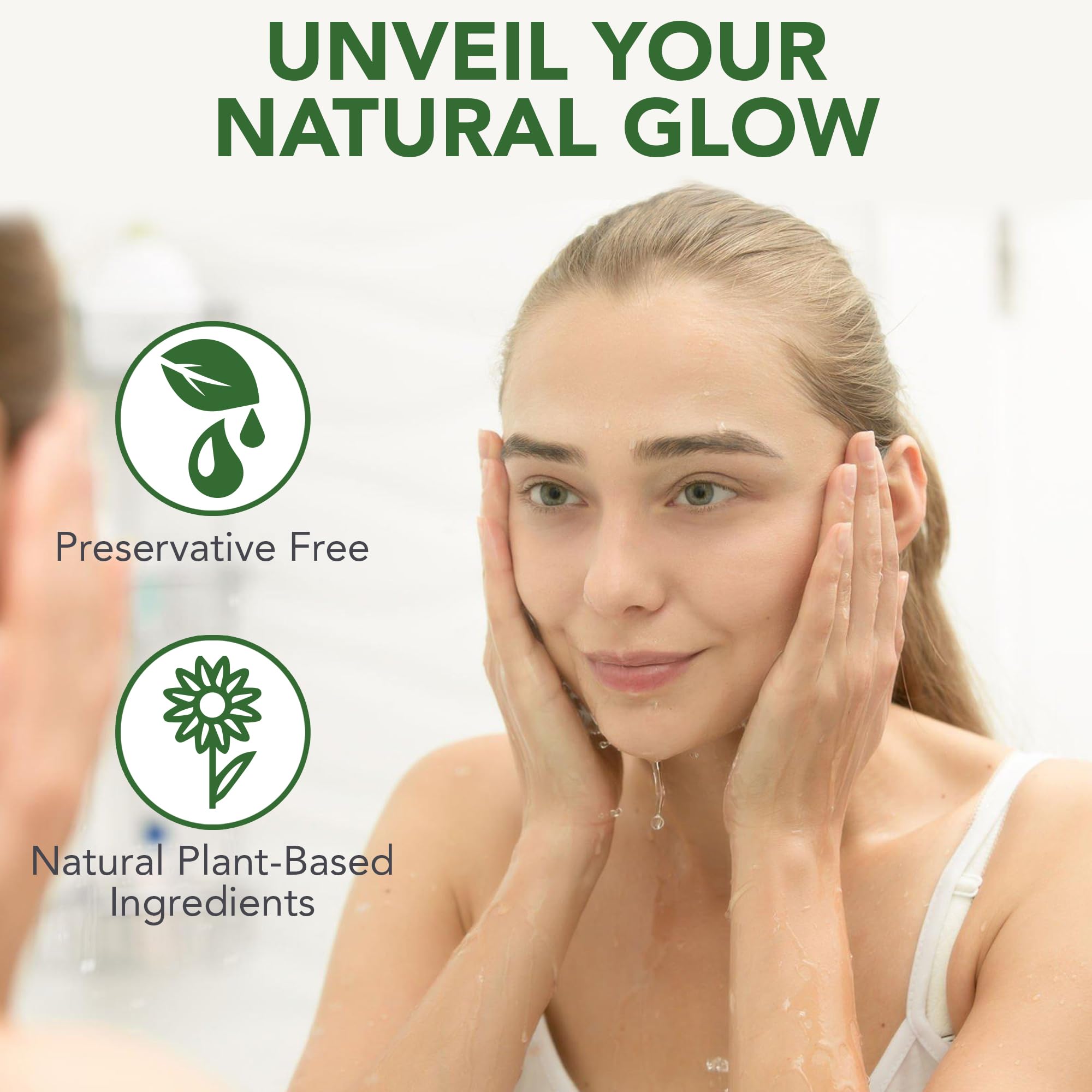 NOVEHA Tea Tree Eyelid Gel Cleanser daily-use scene implies easy eye-care routine.