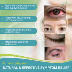 NOVEHA organic ingredients visual highlighting aloe and green tea benefits