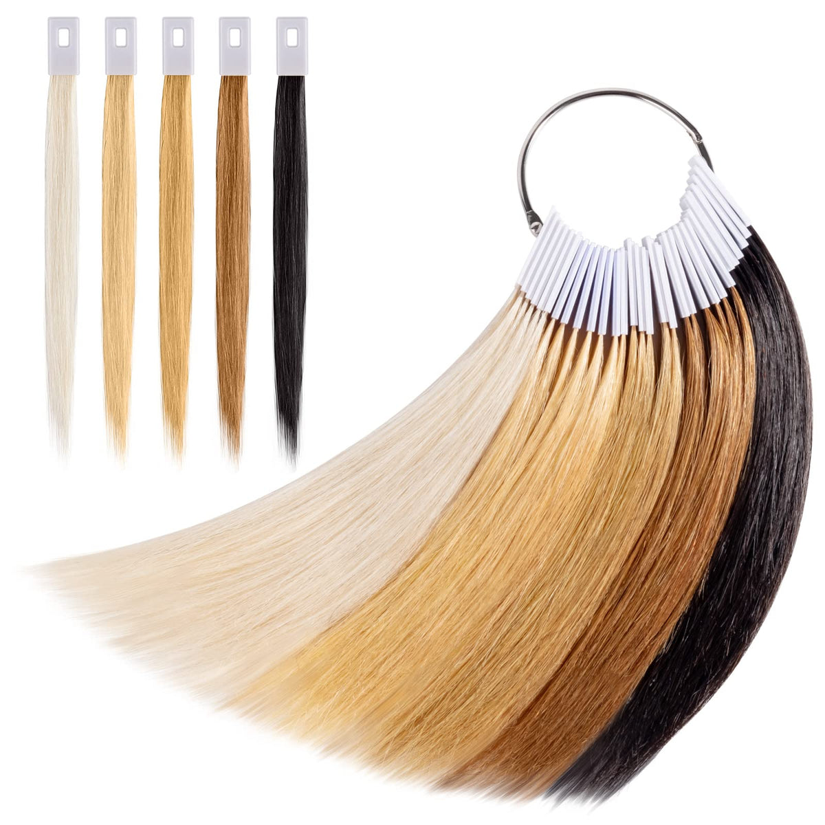 Noverlife 30pcs hair swatches pack provides quick color range previews for client consultations.