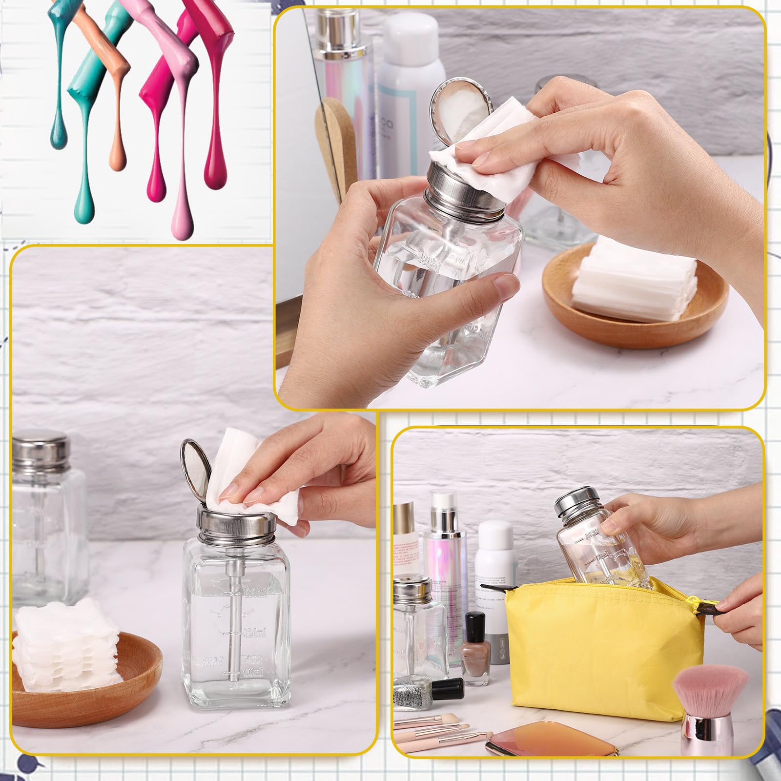 Noverlife 6oz bottle with pump ideal for salon or home manicures.
