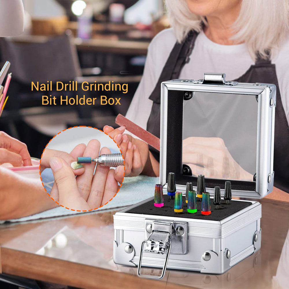 Noverlife clamshell portable storage design fits in a cosmetic bag for on-the-go use.