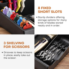 Noverlife detachable back compartments detail for guards and brushes storage