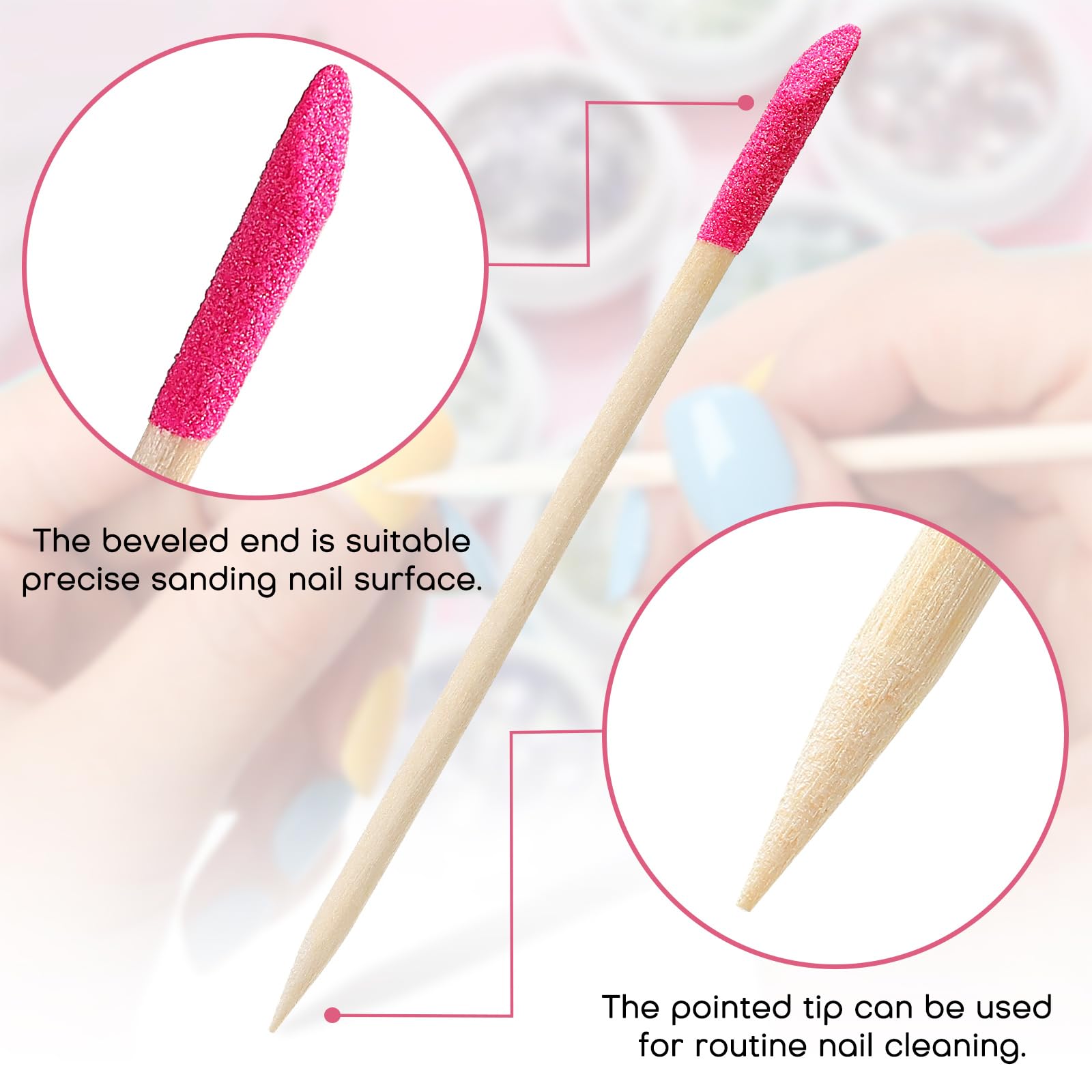 Noverlife wooden nail file holds steadily for comfortable mani-pedi sessions