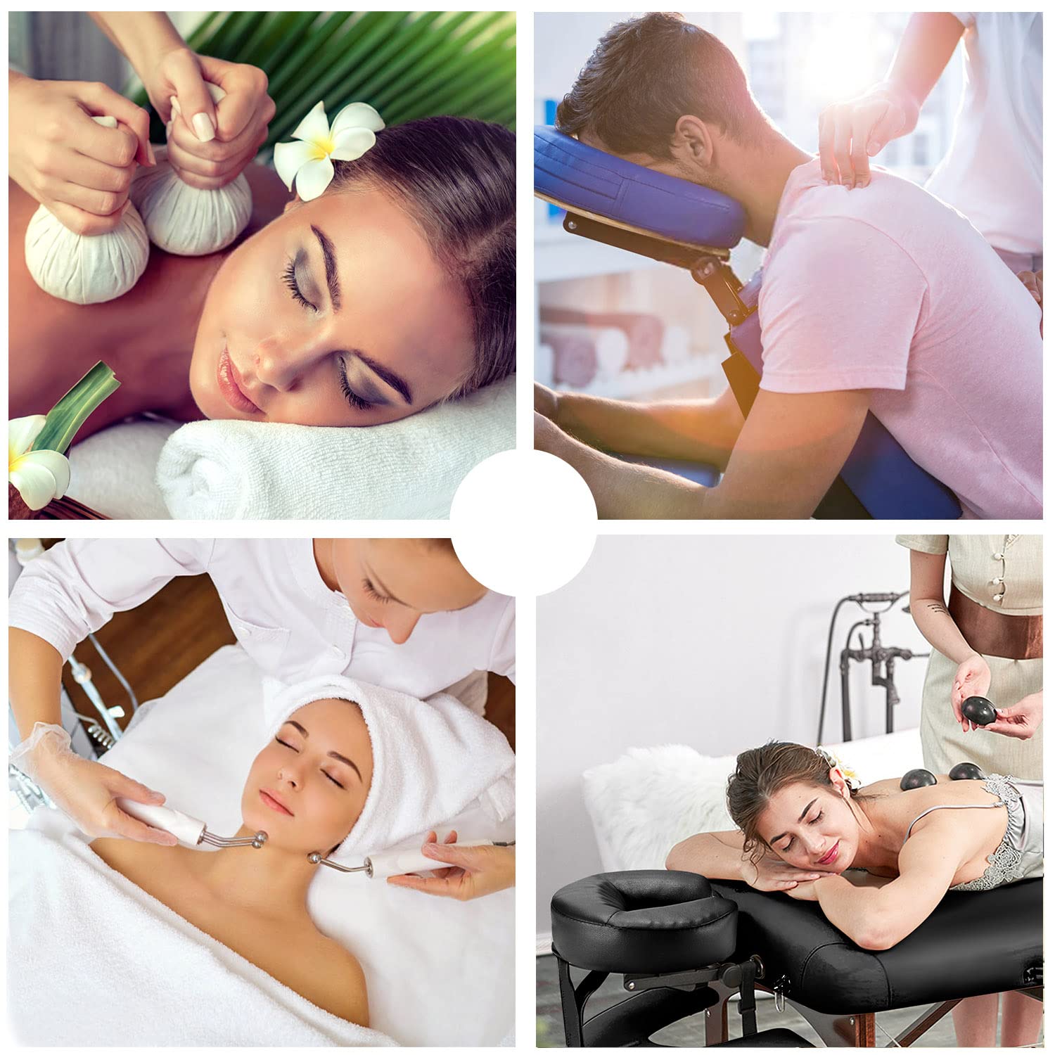 Noverlife face cradle assembly demonstrates quick mounting to massage table.