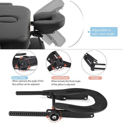 Noverlife face cradle PU leather cover resists stains and moisture for easy cleaning between clients.