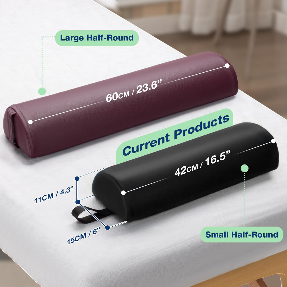 Noverlife half round bolster neck support aids stable positioning without rolling
