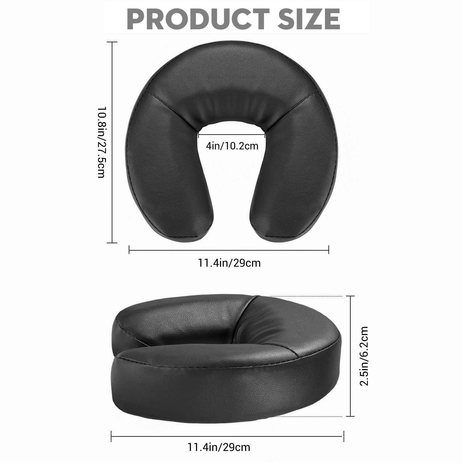 Noverlife universal-fit pillow demonstrates compatibility with most massage tables.