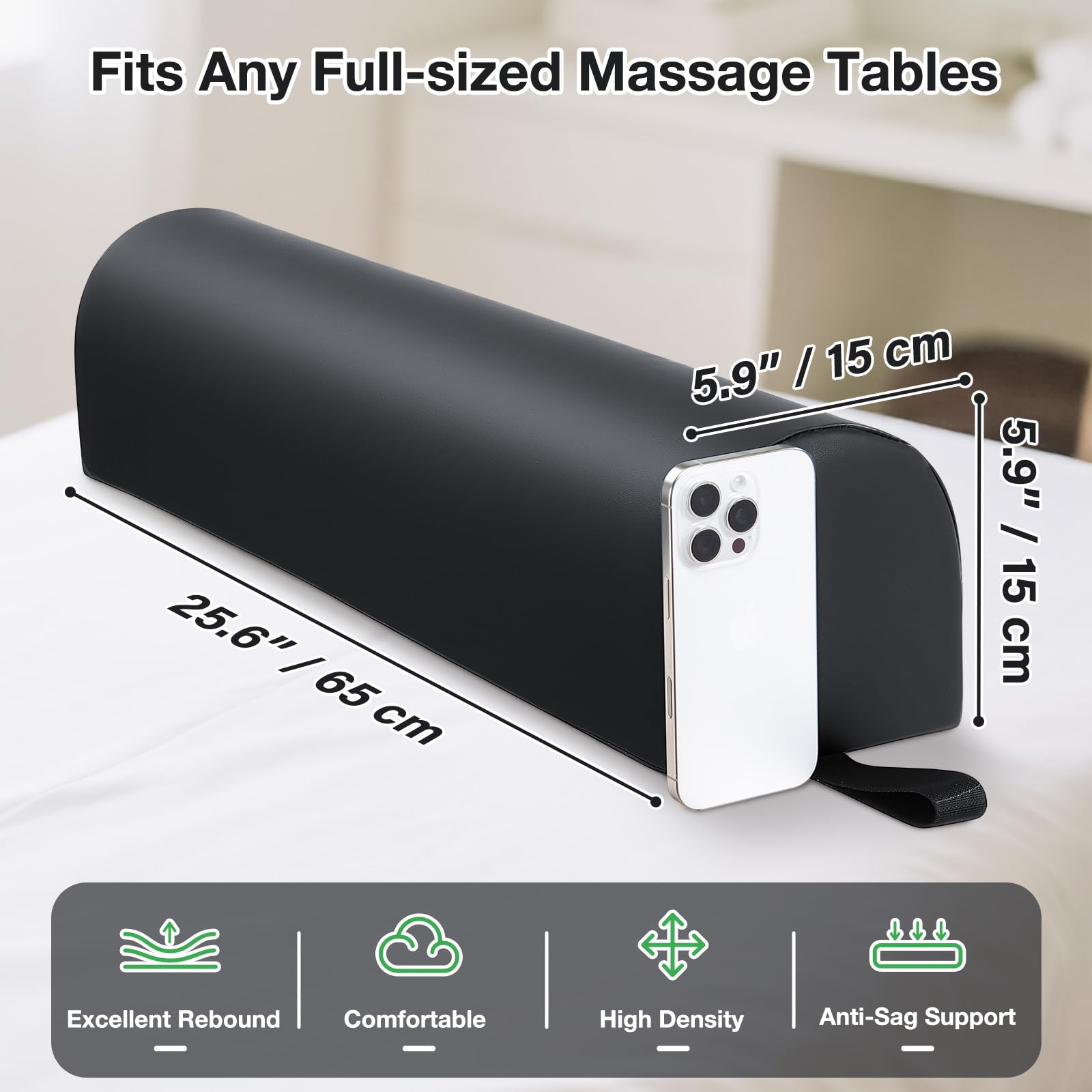 Noverlife PU leather bolster cover offers soft, easy-to-clean durability for daily use.