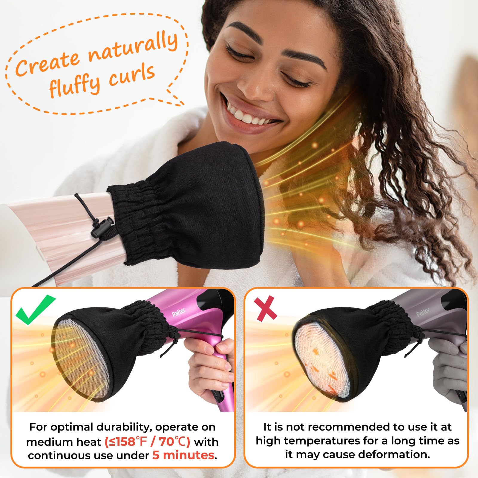 Noverlife travel-friendly diffuser sock folds compactly for on-the-go styling