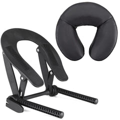 Noverlife universal massage face cradle with adjustable platform for versatile table compatibility and client comfort.