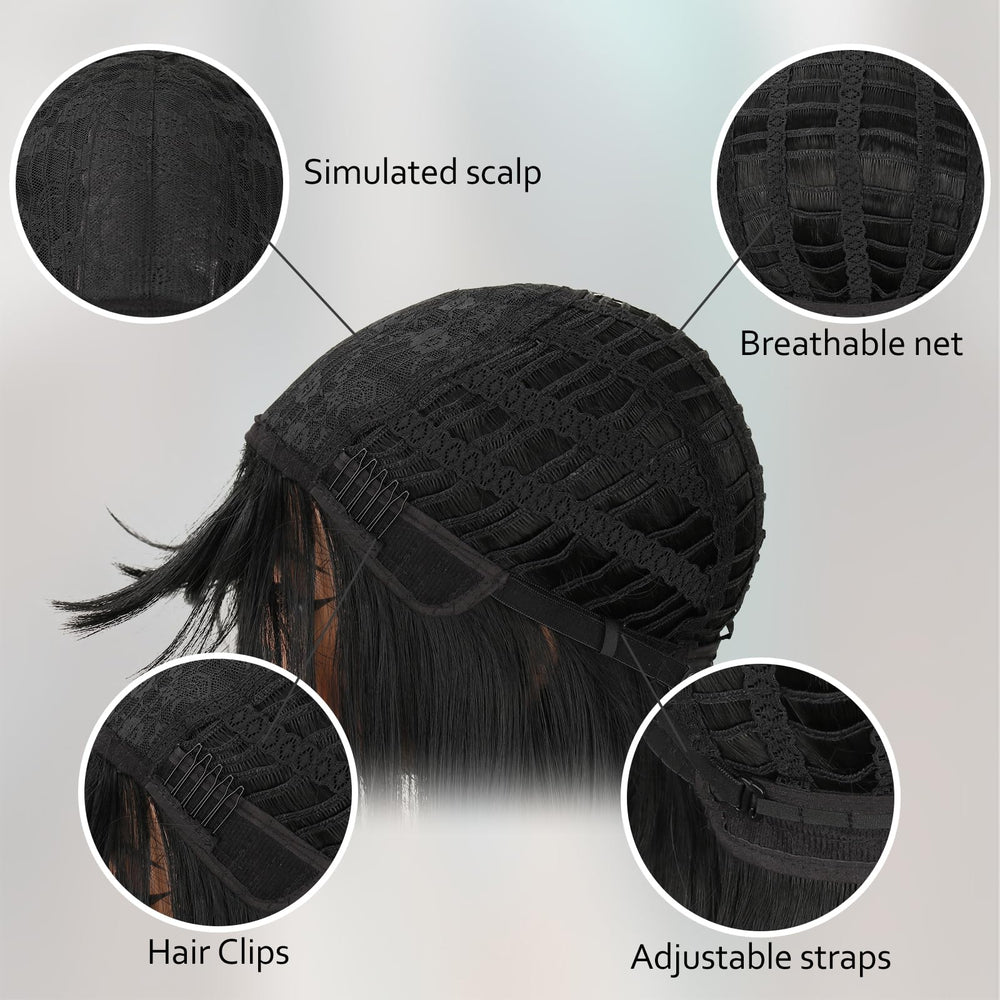 NOVFLKW realistic scalp close-up blending with natural hair.