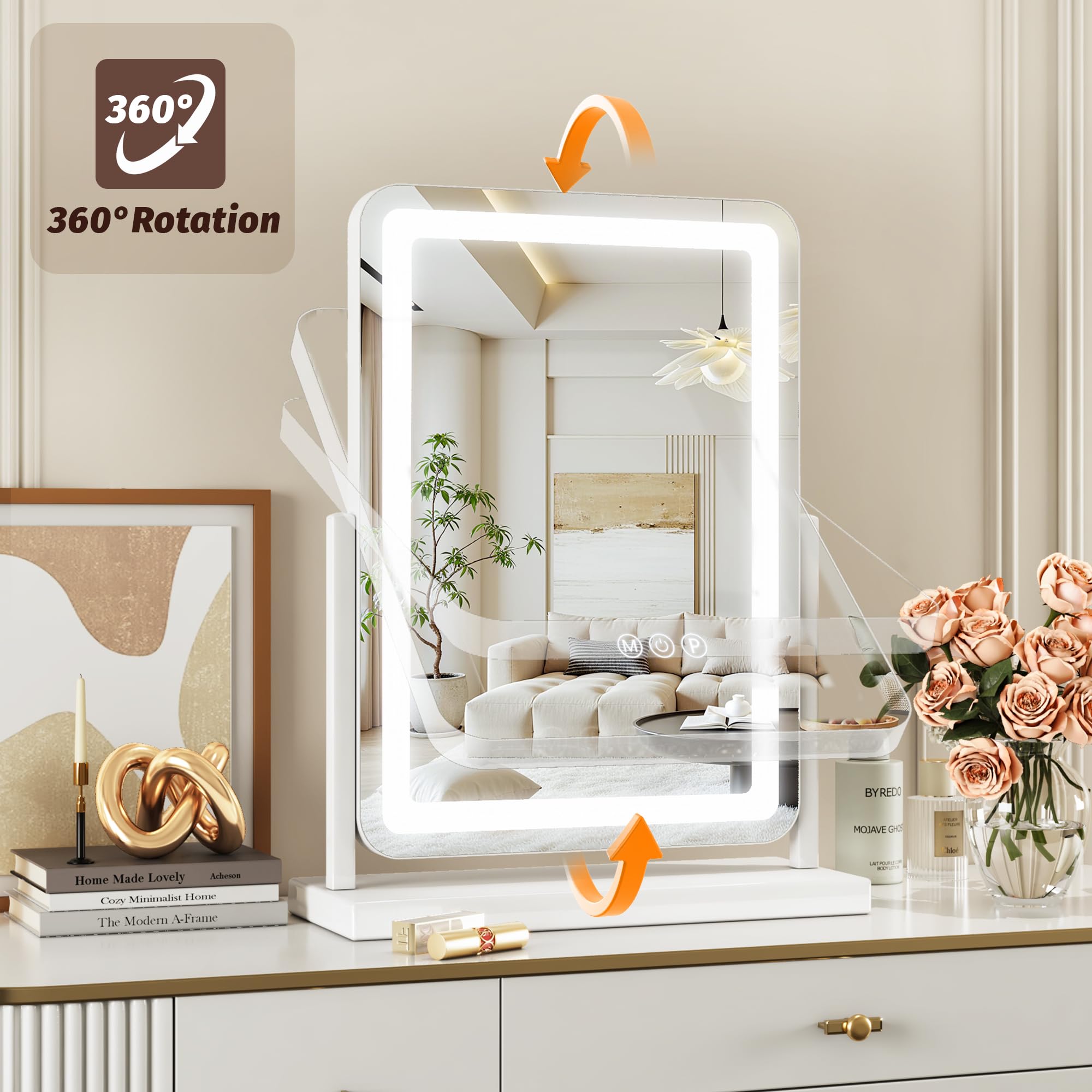 Novlux vanity mirror LED bulbs highlight professional lighting quality.