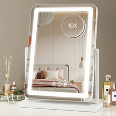 Novlux vanity mirror smart touch control for quick brightness changes.
