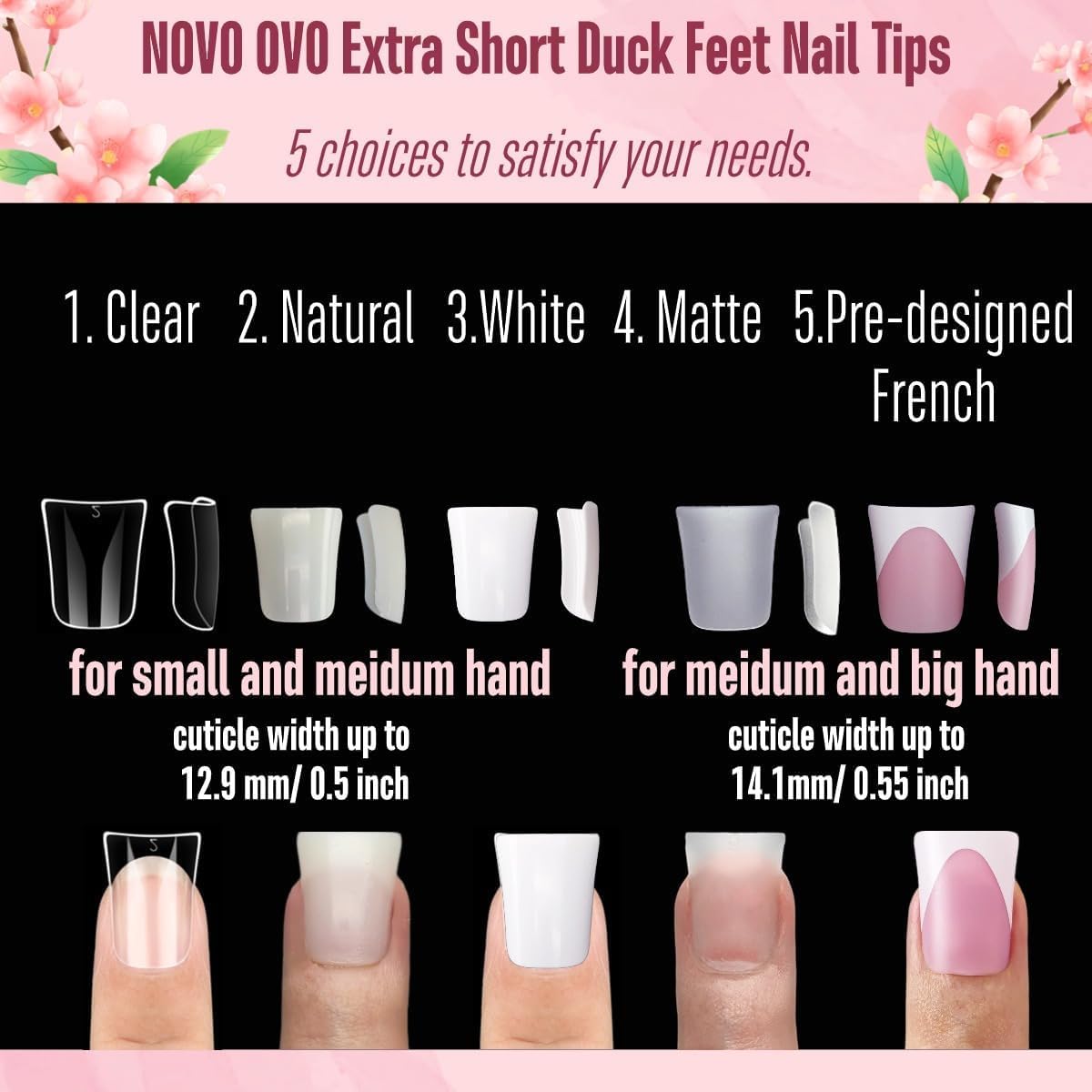 NOVO OVO 12 sizes kit highlights petite-friendly thumb size for precise fit