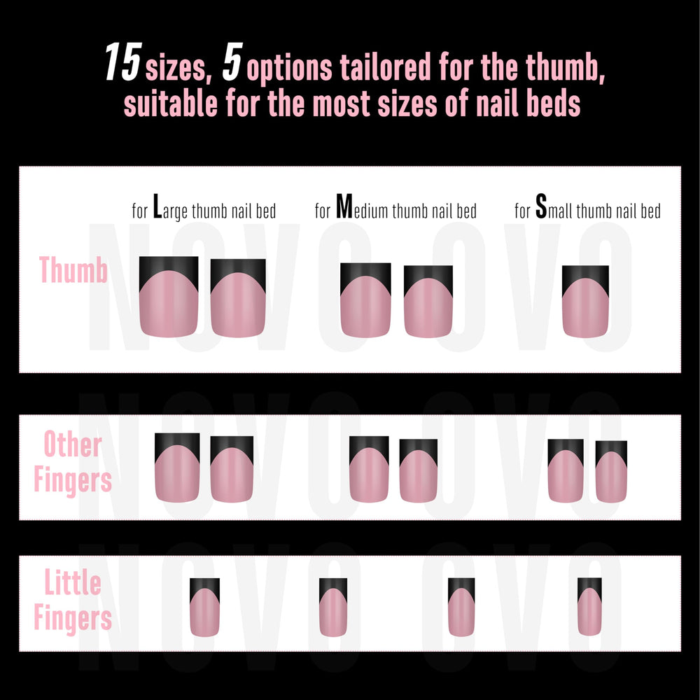 NOVO OVO 15-size range fits many nail beds for consistent results