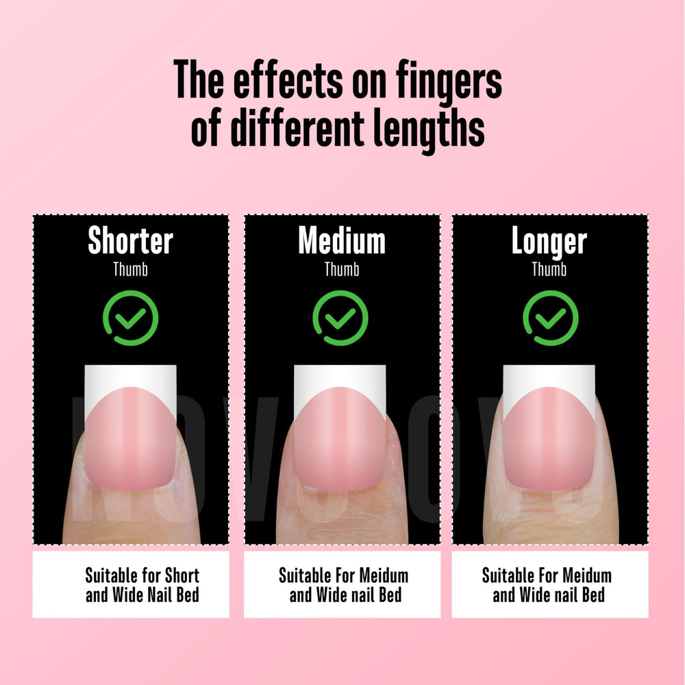 NOVO OVO 15-sizes set fits broad and petite nail beds for precise fit