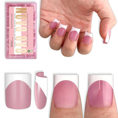 NOVO OVO berry pink short sharp square tips kit for DIY manicure