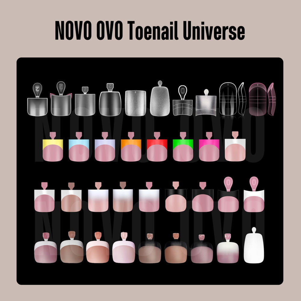 NOVO OVO berry pink toe tips ideal gift for nail lovers