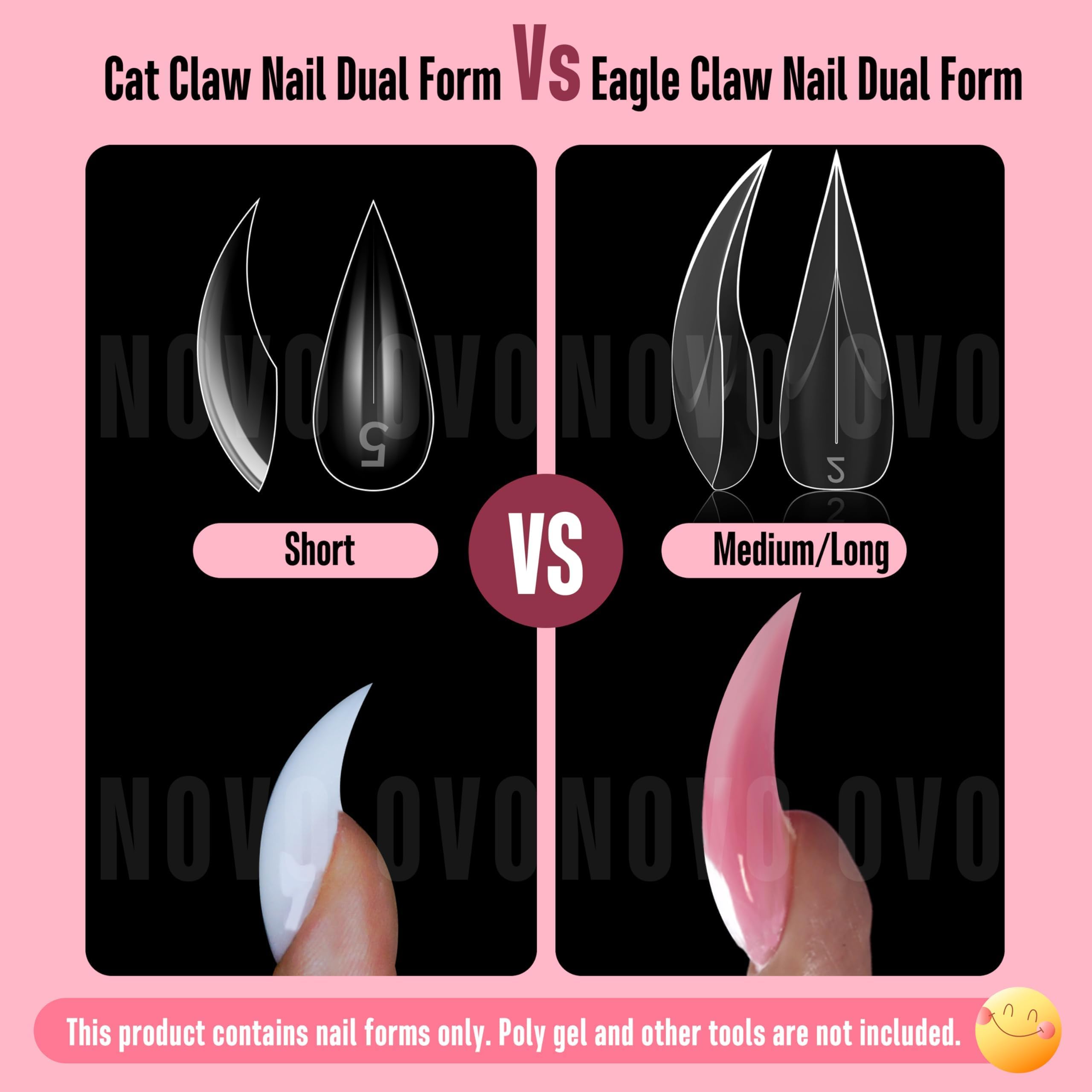 NOVO OVO cat claw dual form five thumb sizes fit wide nails