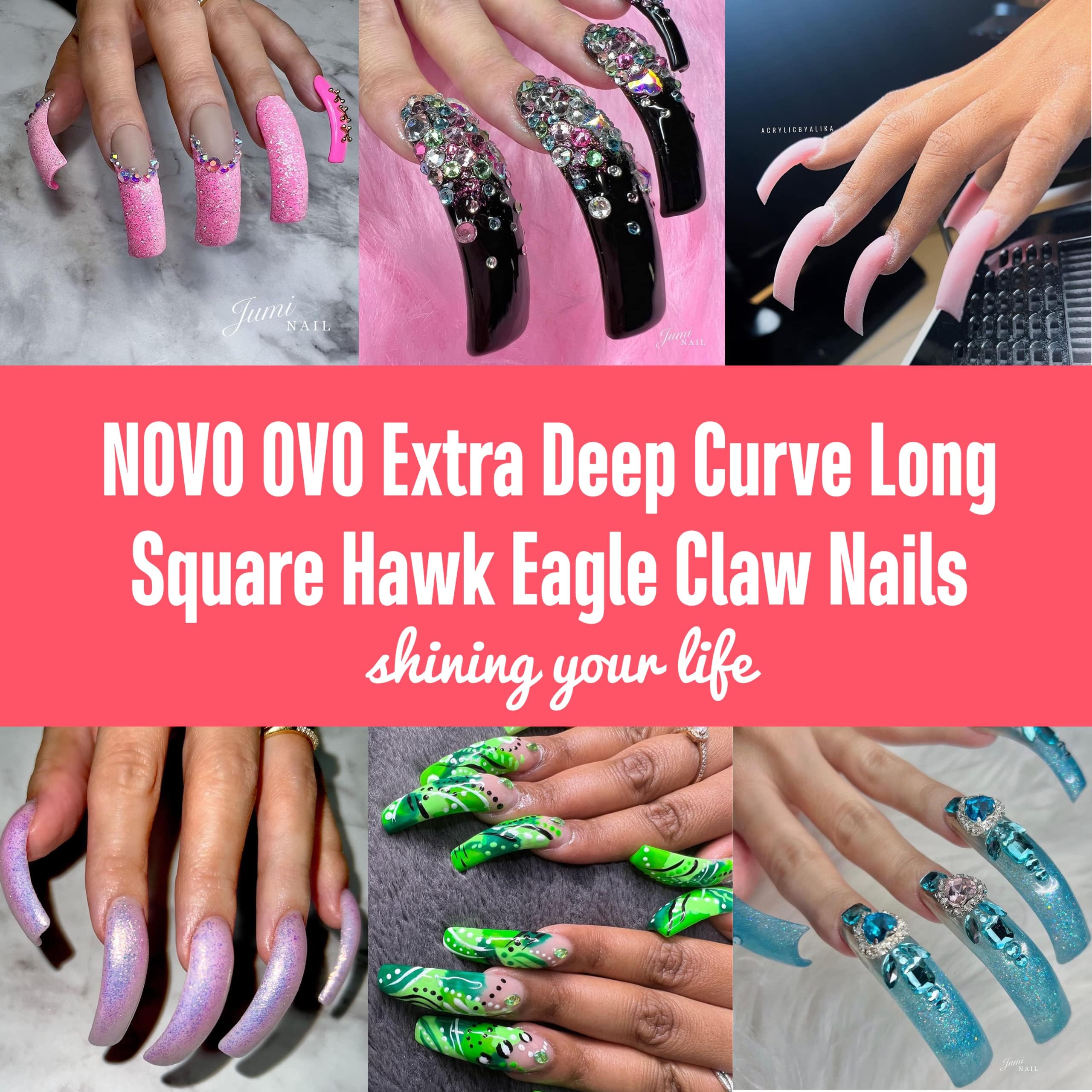 NOVO OVO easy-trim-file nails—trim and shape to your preferred look.